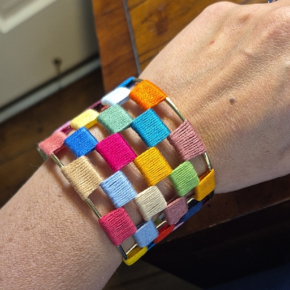 world finds Other - World Finds Ethical Bracelet Colorful Woven Cuff Bracelet NWT